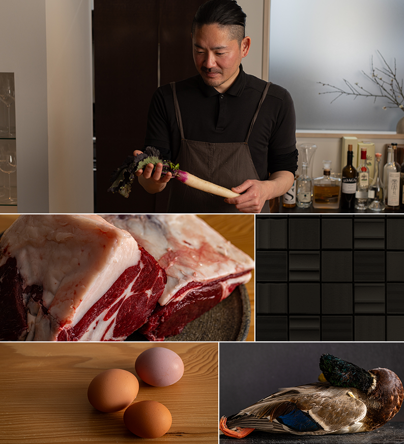 店主と食材, 鴨, ジビエ, 卵